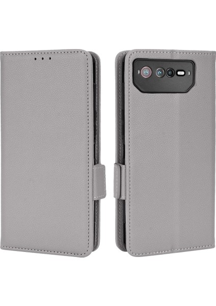 Asus Rog Telefon 6 Için Kılıf Yan Toka Pu Deri Kart Yuvaları Tutucu Cüzdan (Yurt Dışından)