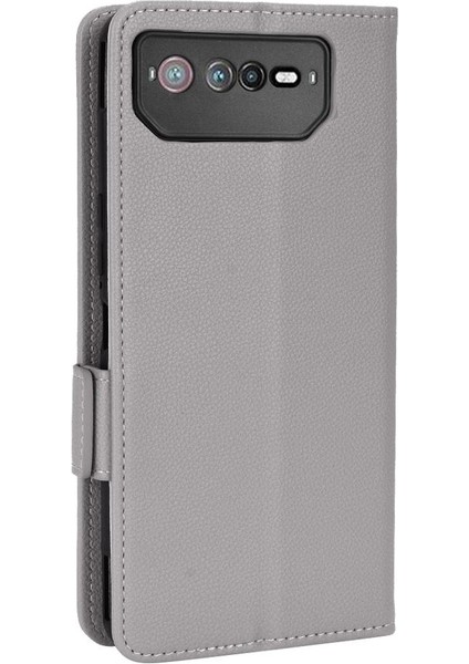 Asus Rog Telefon 6 Için Kılıf Yan Toka Pu Deri Kart Yuvaları Tutucu Cüzdan (Yurt Dışından)