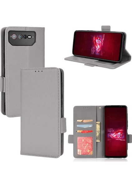 Asus Rog Telefon 6 Için Kılıf Yan Toka Pu Deri Kart Yuvaları Tutucu Cüzdan (Yurt Dışından)