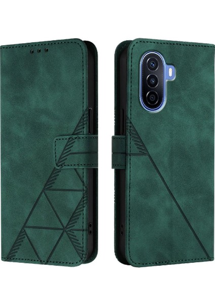 Huawei Nova Y70 Artı Flip Folio Kitap Koruyucu Pu Deri Cüzdan (Yurt Dışından)