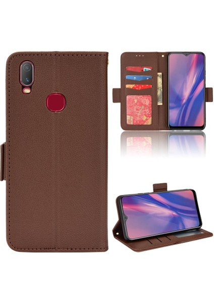 Vivo Y11 Manyetik Cüzdan Pu Deri Yan Toka Kart Yuvaları Tutucu Için Kılıf (Yurt Dışından)