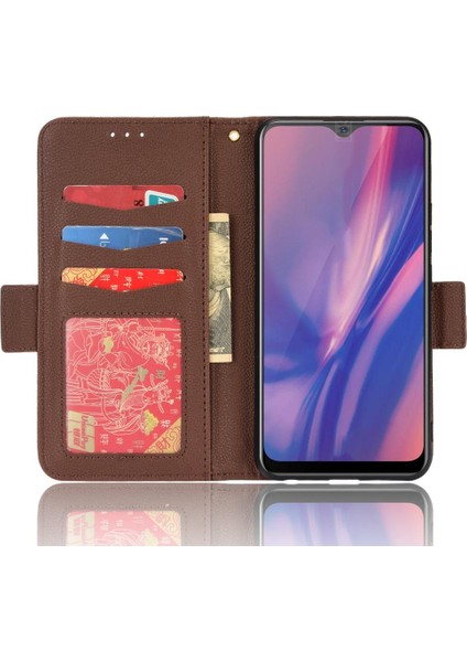 Vivo Y11 Manyetik Cüzdan Pu Deri Yan Toka Kart Yuvaları Tutucu Için Kılıf (Yurt Dışından) modelleri