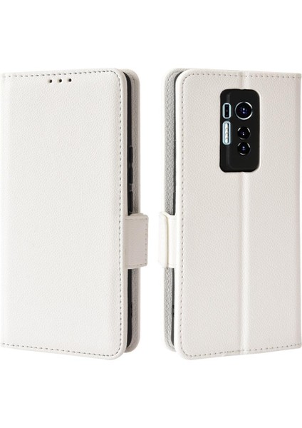 Tecno Phantom x Kart Yuvaları Için Kılıf Tutucu Pu Deri Cüzdan Yan Toka (Yurt Dışından)