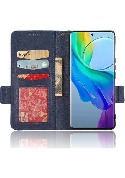 Vivo V29 Lite 5g Için Kılıf Pu Deri Yan Toka Kart Yuvaları Tutucu Cüzdan (Yurt Dışından)