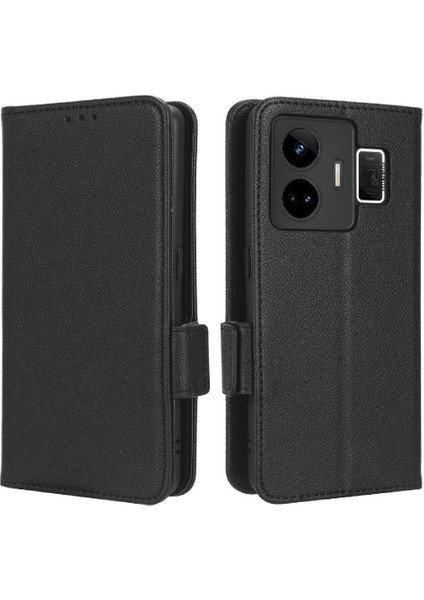 Realme Gt Neo 5 Için Kılıf Pu Deri Cüzdan Kart Yuvaları Tutucu Manyetik Yan (Yurt Dışından)