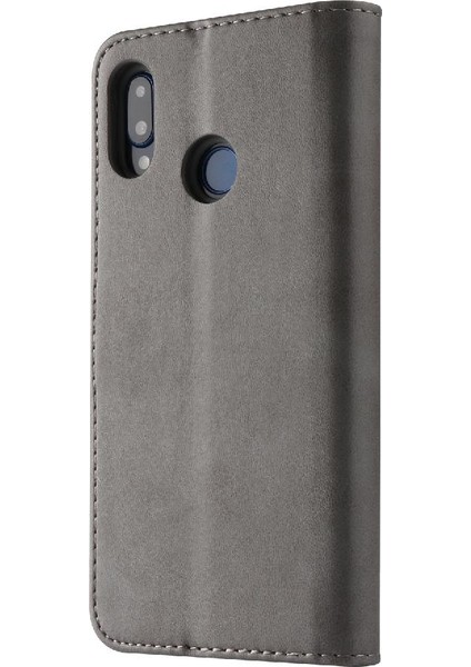 Tutucu Kart Yuvaları ile Huawei P20 Lite Için Kılıf Cüzdan Buzağı Doku Flip (Yurt Dışından)