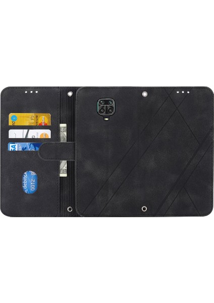 Xiaomi Redmi Not 10 Lite Için Pu Deri Kayış Kickstand Durumda Tam (Yurt Dışından)