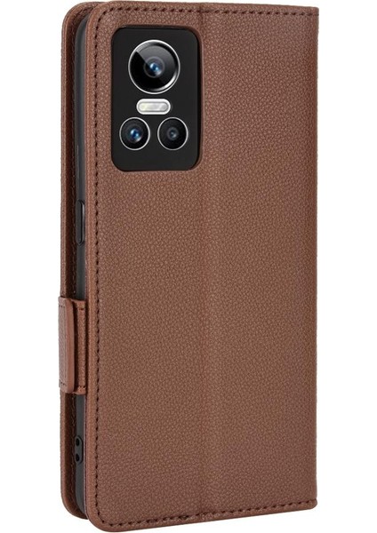 Realme Gt Neo 3 Için Kılıf Cüzdan Kart Yuvaları Tutucu Manyetik Pu Deri Yan (Yurt Dışından)