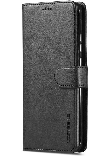 Huawei P40 Buzağı Doku Yatay Kapak Kılıf Için Tutucu ile (Yurt Dışından)