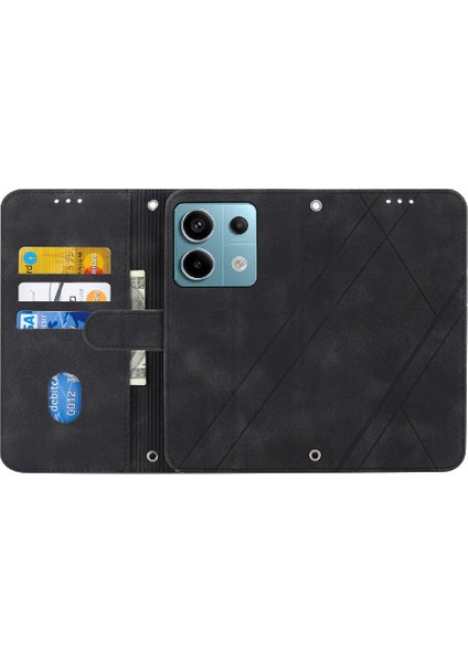 Xiaomi Redmi Not 13 Için Filp Durumda 5g Kickstand Kredi Kartı Tutucu Pu Anti (Yurt Dışından)
