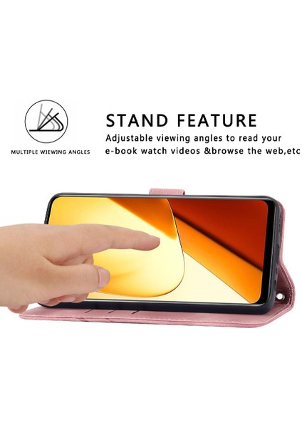 Realme 11 Pro Için Kickstand Durumda Tam Koruma Pu Deri Kayış (Yurt Dışından)