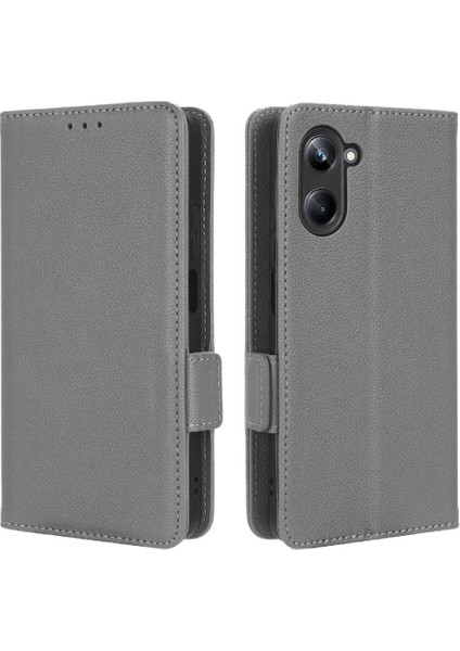 Realme 10 Pro 5g Için Kılıf Manyetik Pu Deri Cüzdan Yan Toka Kartı (Yurt Dışından)