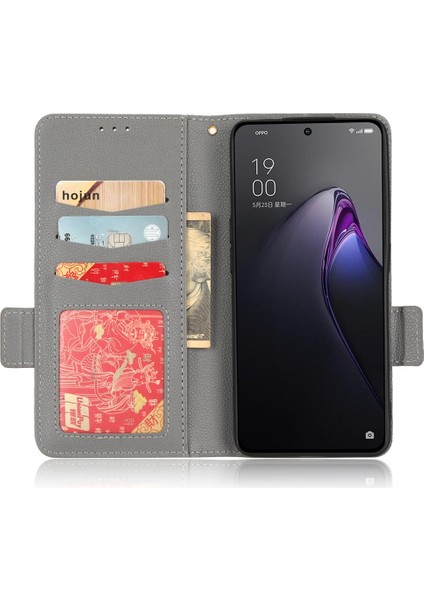 Oppo Oppo 8 Pro Için Kılıf Pu Deri Cüzdan Kart Yuvaları Tutucu Manyetik Yan (Yurt Dışından)