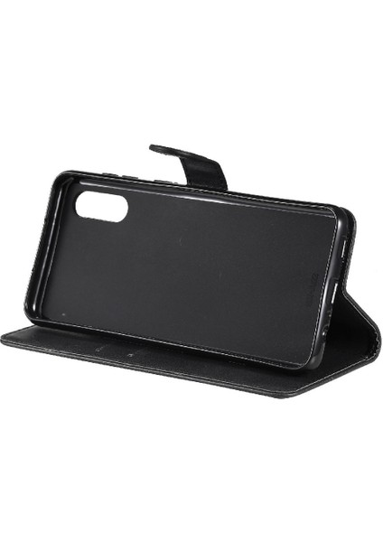 Kart Yuvası Klasik Düz Renk ile Samsung Galaxy A02/M02 Için Flip Case (Yurt Dışından)