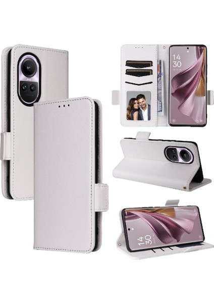 Oppo Için Kılıf Oppo 10 Pro 5g Pu Deri Kart Yuvaları Tutucu Manyetik Yan (Yurt Dışından)