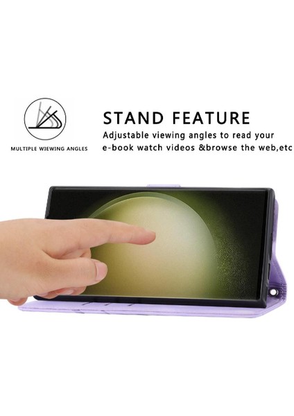 Samsung Galaxy S23 Ultra Kredi Kartı Tutucu Kickstand Bilek Için Filp Durumda (Yurt Dışından) indirimleri
