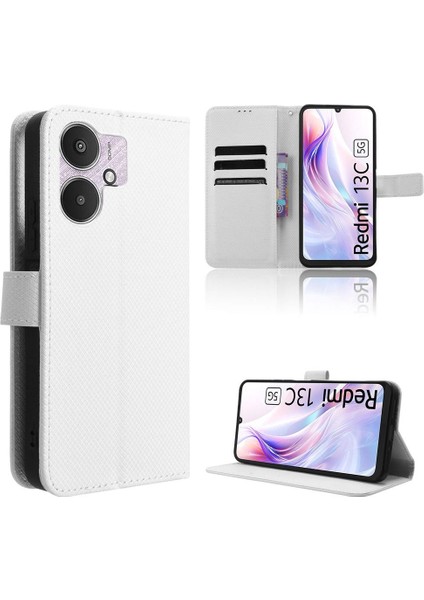 Xiaomi Redmi 13C 5g Kapak Için Kickstand Manyetik Cüzdan Kart Tutucu (Yurt Dışından)