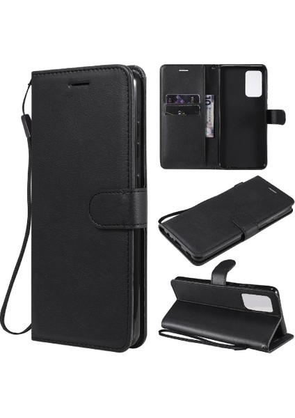 Samsung Galaxy A52 Iş Cüzdan Telefon Kılıfı Için Flip Case Klasik Katı (Yurt Dışından)