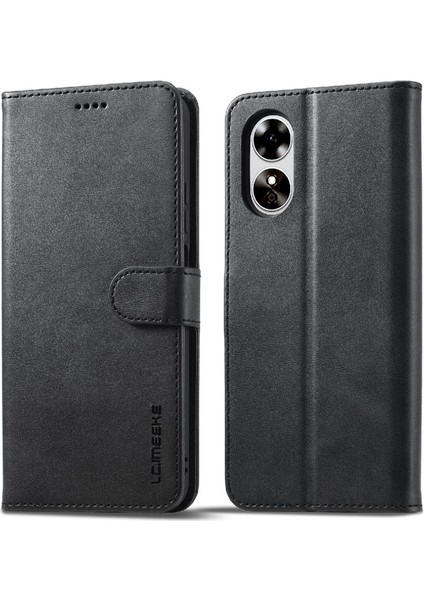 Oppo A17/A17K Kart Yuvaları Cüzdan Için Kılıf Tutucu ile Buzağı Doku Flip (Yurt Dışından)