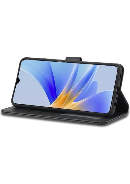 Oppo A17/A17K Kart Yuvaları Cüzdan Için Kılıf Tutucu ile Buzağı Doku Flip (Yurt Dışından)
