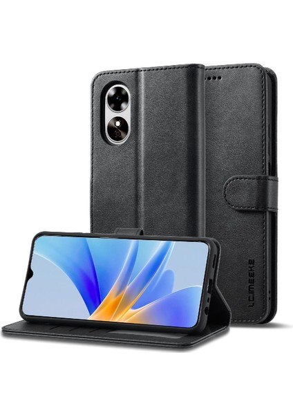 Oppo A17/A17K Kart Yuvaları Cüzdan Için Kılıf Tutucu ile Buzağı Doku Flip (Yurt Dışından)
