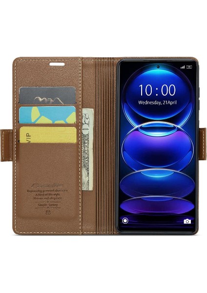 Xiaomi Poco X5 Pro 5g Anti Dolandırıcılık Kart Yuvası Cüzdan Durumda (Yurt Dışından)