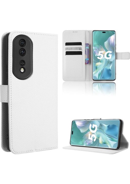 Onur Için Kılıf 80 Pro 5g Manyetik Cüzdan Kapak Kart Tutucu Kickstand (Yurt Dışından)
