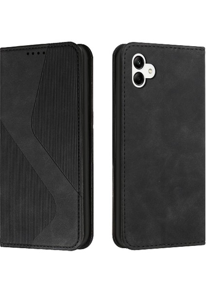 Samsung Galaxy A04E Manyetik Cüzdan Kickstand Için Kılıf Folio Flip Kart Pu (Yurt Dışından)