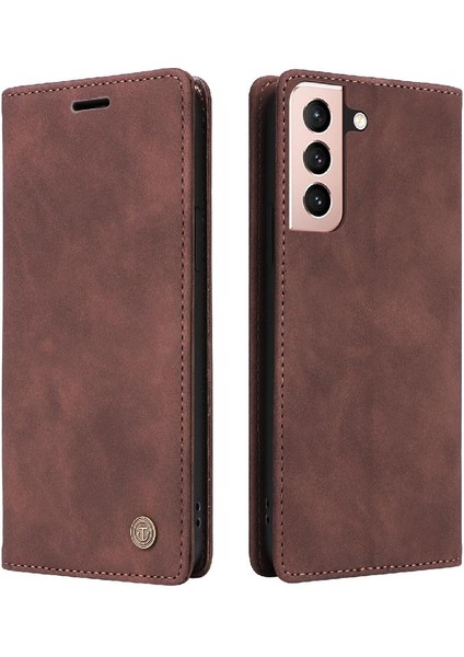 Samsung Galaxy S21 Cüzdan Için Flip Case Basit Iş Kapak Kılıfı (Yurt Dışından)