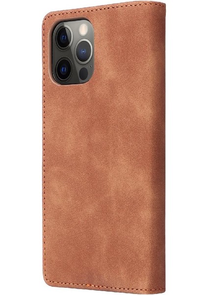 Iphone 12 Için Flip Case Pro Max Cüzdan Darbeye Kapak Kapak Basit Kılıf (Yurt Dışından)