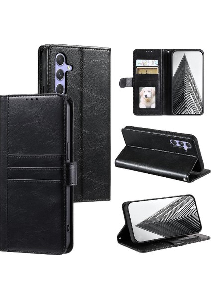 Mays Home1 Samsung Galaxy A15 Için Flip Case 4g/5g Kickstand 6 Kart Yuvaları Pu Deri (Yurt Dışından)