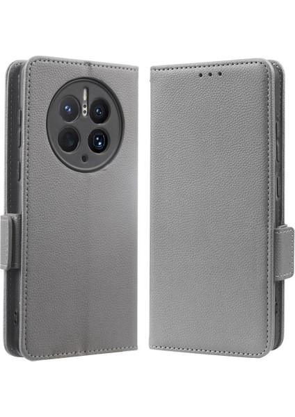 Huawei Mate 50 Pro Için Kılıf Pu Deri Kart Yuvaları Tutucu Yan Toka (Yurt Dışından)