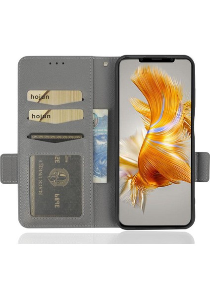 Huawei Mate 50 Pro Için Kılıf Pu Deri Kart Yuvaları Tutucu Yan Toka (Yurt Dışından)