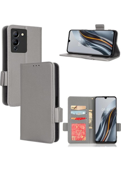 Infinix Not 12 G96 Kart Yuvaları Için Kılıf Tutucu Cüzdan Manyetik Pu Deri (Yurt Dışından)