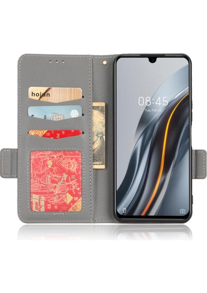 Infinix Not 12 G96 Kart Yuvaları Için Kılıf Tutucu Cüzdan Manyetik Pu Deri (Yurt Dışından)