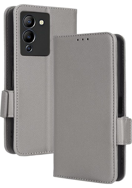 Infinix Not 12 G96 Kart Yuvaları Için Kılıf Tutucu Cüzdan Manyetik Pu Deri (Yurt Dışından)