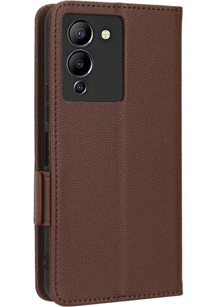 Infinix Not 12 G96 Kart Yuvaları Için Kılıf Tutucu Cüzdan Manyetik Pu Deri (Yurt Dışından)