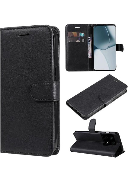 Oneplus 10 Için Flip Case Pro 5g Klasik Katı Renk Kart Yuvası ile Yüksek (Yurt Dışından)