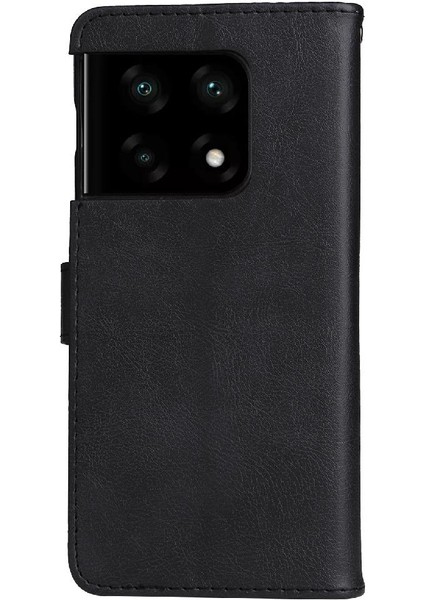 Oneplus 10 Için Flip Case Pro 5g Klasik Katı Renk Kart Yuvası ile Yüksek (Yurt Dışından)