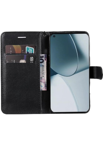 Oneplus 10 Için Flip Case Pro 5g Klasik Katı Renk Kart Yuvası ile Yüksek (Yurt Dışından)