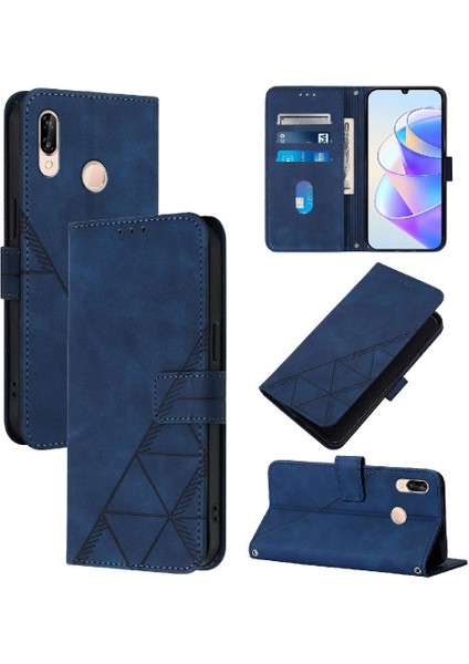 Huawei P20 Lite Için Kılıf Pu Deri Flip Folio Kitap Koruyucu Cüzdan Kart (Yurt Dışından)