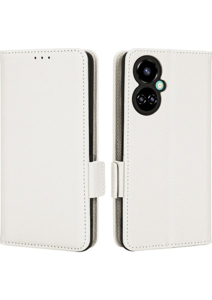 Tecno Camon 19 Cüzdan Kart Yuvaları Için Kılıf Tutucu Pu Deri Yan Toka (Yurt Dışından)