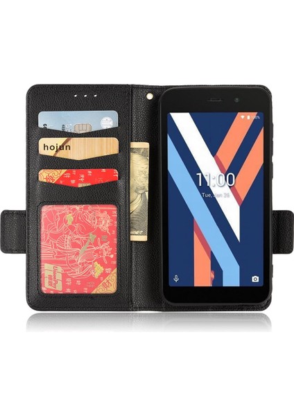 Wiko Y52 Pu Deri Kart Yuvaları Tutucu Için Kılıf Yan Toka Cüzdan Manyetik (Yurt Dışından) fiyatları