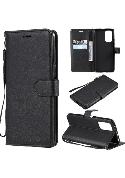 Xiaomi Redmi Not 10 Pro Için Flip Case Klasik Katı Renk Kart Yuvası ile (Yurt Dışından)