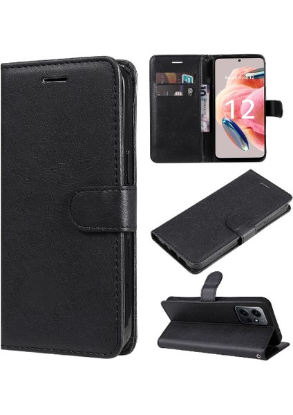 Xiaomi Redmi Not 12 Için Flip Case 4g Iş Cüzdan Telefon Kılıfı Klasik (Yurt Dışından)