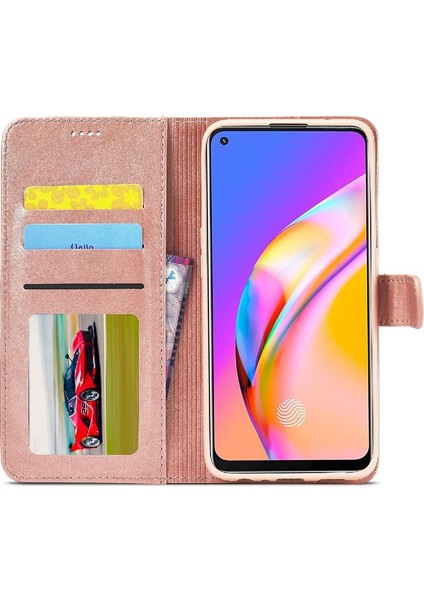 Mays Home1 Oppo A94 4g/oppo 5 Lite/reno5 F Buzağı Doku Yatay Flip Case Için Kılıf (Yurt Dışından)