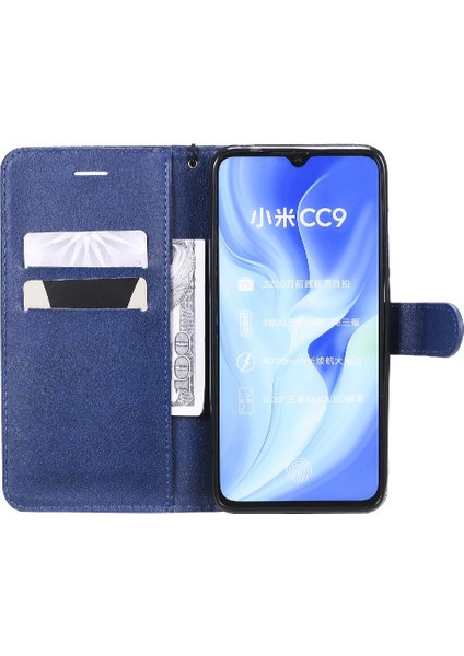 Kart Yuvası Yüksek Cüzdan ile Xiaomi Mi Cc9 Klasik Düz Renk Için Flip Case (Yurt Dışından)