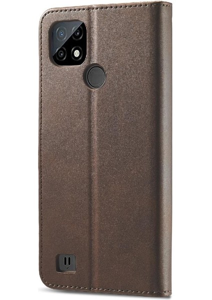 Tutucu ile Realme C21/C20 Için Kılıf Buzağı Doku Yatay Çevir Deri (Yurt Dışından) modelleri