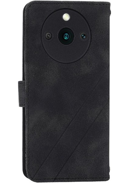 Realme 11 Pro Için Kickstand Durumda Tam Koruma Pu Deri Kayış (Yurt Dışından)