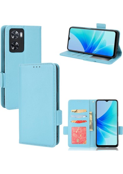 Oppo Için Kılıf A57 4G/A77 4G/A77S Kart Yuvaları Tutucu Manyetik Yan Toka Pu (Yurt Dışından)